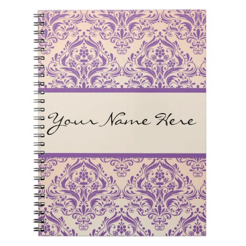 Elegant Ombre Damask _ Pink and Lilac Notebook