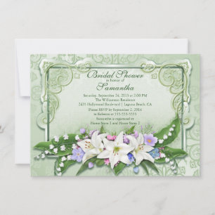Elegant Ombre Floral Bridal Shower Invitation