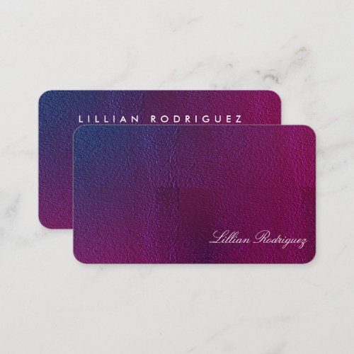 Elegant Ombre Pink and Violet Gradient Abstract Business Card