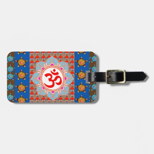 Elegant OmMANTRA Mantra Yoga Meditation Healing A Luggage Tag