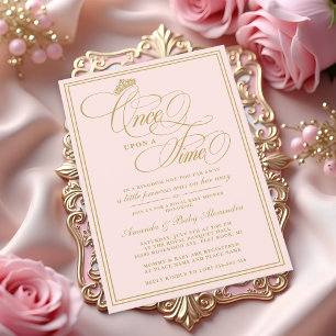 Elegant Once Upon A Time Princess Baby Shower Invitation