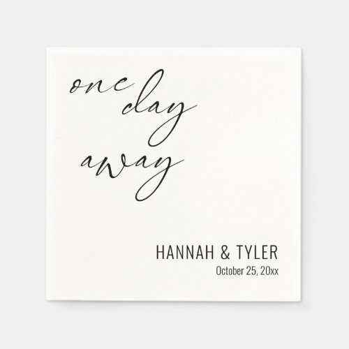 Elegant One Day Away Rehearsal Dinner Napkins