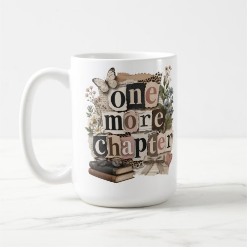Elegant One more chapter retro vintage booklover Coffee Mug