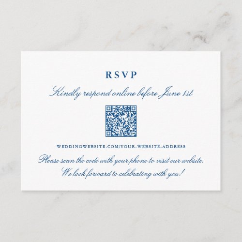 Elegant Online QR Code Spruce Point Inn Collection Enclosure Card