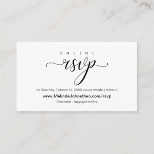 Elegant Online Wedding RSVP respond Enclosure Card