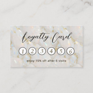 Elegant Opal Gemstone Unique Loyalty Card