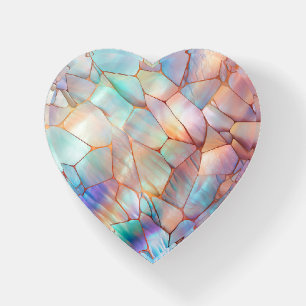 Elegant Opal Prism Gemstone Inspired Pattern Paperweight