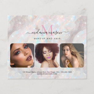 Elegant Opal Stone Makeup Artist Photo Flyer