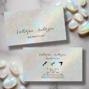 Elegant Opal Stone Personalized Business Card