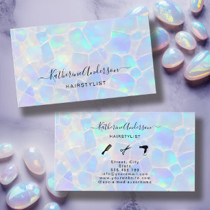 Elegant Opal Stone Personalized Business Card