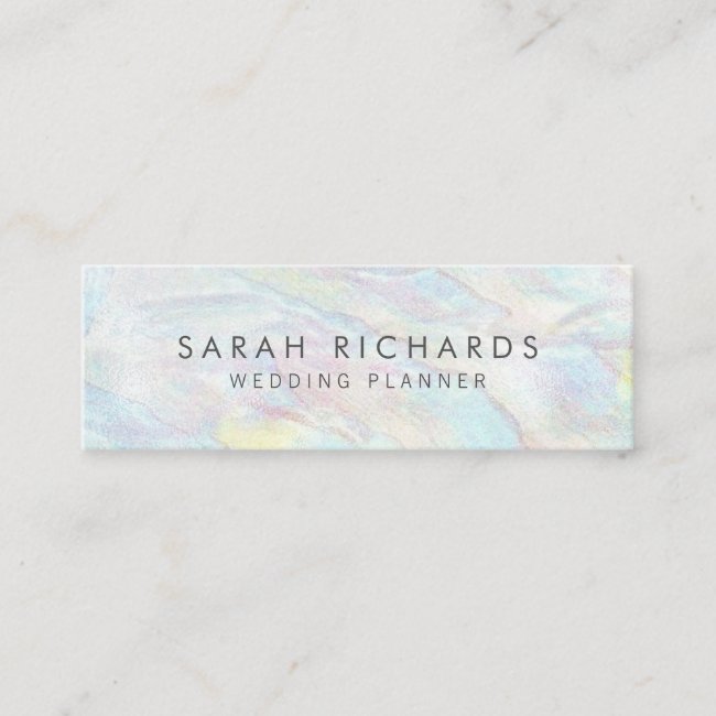 Elegant Opal Texture Pattern Unique Mini Business Card