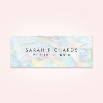 Elegant Opal Texture Pattern Unique Mini Business Card by whimsydesigns at Zazzle