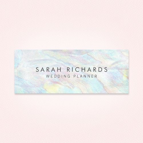 Elegant Opal Texture Pattern Unique Mini Business Card