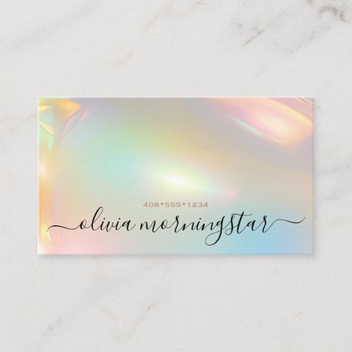 Elegant Opalescent Abstract Business Card