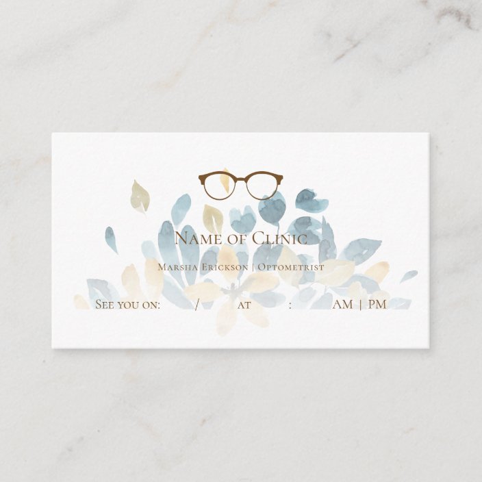 Elegant Optometrist Floral Eyeglasses Appointment