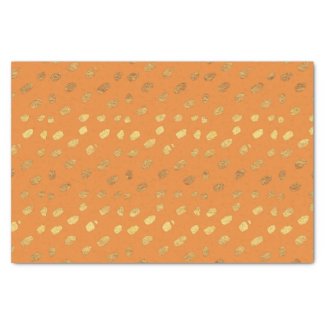 Elegant Orange and Gold Tissue Paper
