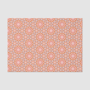 Elegant Orange and Pink Modern Geometric Pattern Tissue Paper