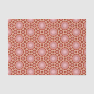 Elegant Orange and Pink Modern Geometric Pattern Tissue Paper