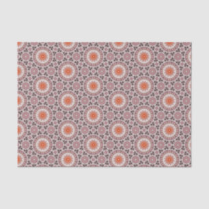 Elegant Orange and Pink Modern Geometric Pattern  Tissue Paper