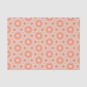Elegant Orange and Pink Modern Geometric Pattern  Tissue Paper