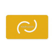 Elegant orange card. Customize with your own logo.
