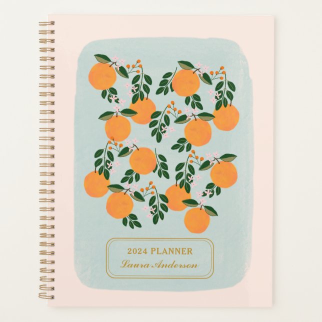 Elegant Orange Citrus Planner (Front)