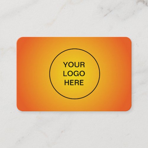 Elegant orange corporate business card
