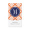 Elegant Orange Damask Personalized