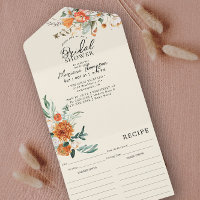 Elegant Orange Floral Bridal Shower & Recipe 