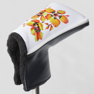 Elegant Orange Flowers - Customize your Own Golf Head Cover