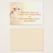 elegant orange flowers swirl design (Front & Back)