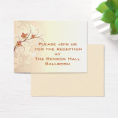 elegant orange flowers swirl design (Desk)