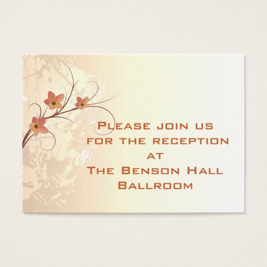 elegant orange flowers swirl design (Front)