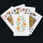 Elegant Orange Fruit Playing Cards<br><div class="desc">These elegant playing cards feature a delicate botanical watercolor illustration of an orange fruit, bringing freshness and charm to every game. Perfect for nature lovers, artists, and those who appreciate timeless design. A subtle blend of art and play, ideal as a gift or a unique addition to your game night....</div>