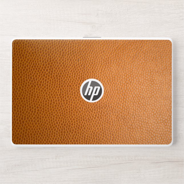 Elegant Orange leather HP Laptop Skin (Front)