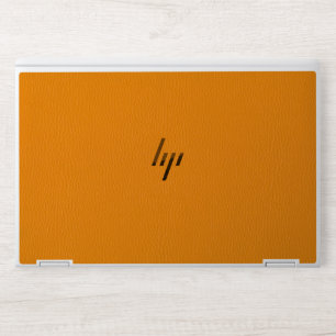 Elegant Orange leather HP Laptop Skin