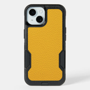 Elegant Orange leather iPhone 15 Case