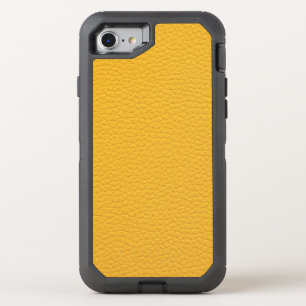 Elegant Orange leather OtterBox Defender iPhone SE/8/7 Case