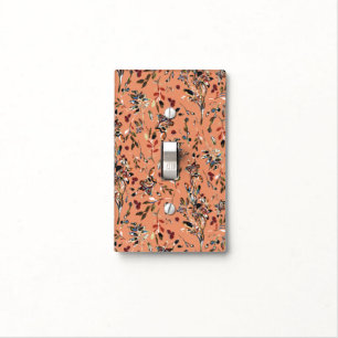 Elegant Orange Leaves And Berries Home Decor Light Switch Cover