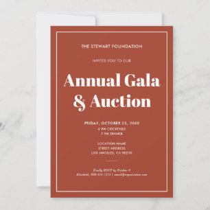Elegant Orange Minimalist Business Corporate Event Invitation