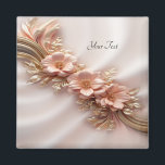 Elegant Orange Peach Floral Magnet<br><div class="desc">Beautiful Elegant Orange Peach Floral Magnet</div>