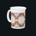 Elegant Orange Peach Floral Porcelain Pitcher<br><div class="desc">Beautiful Elegant Orange Peach Floral Porcelain Pitcher</div>