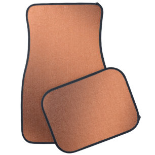 Elegant Orange Silver Car Floor Mat
