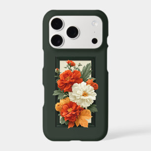 Elegant Orange & White Floral Art   iPhone 17 Pro Case