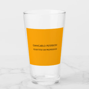 Elegant Orange Yellow Minimalist Professional Glass