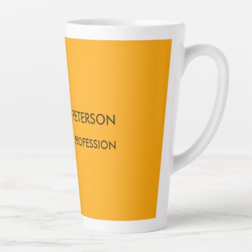 Elegant Orange Yellow Minimalist Professional Latte Mug