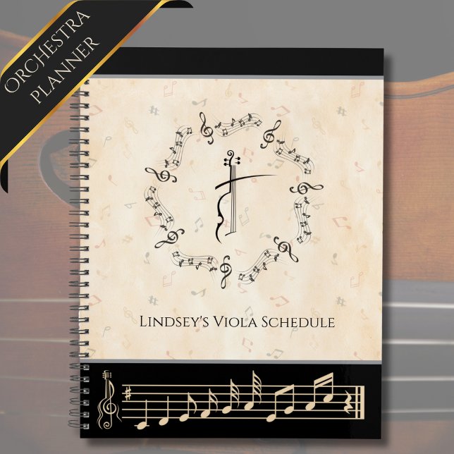Elegant Orchestra Student Rehearsal Planner (Stay on top of your musical rehearsals, performances, and daily practice schedules)