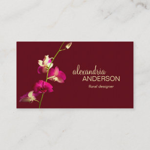 Elegant Orchid 2 Designer Business Card
