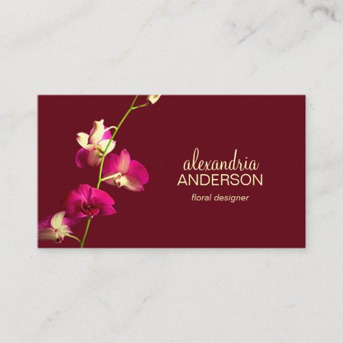 Elegant Orchid Business Card