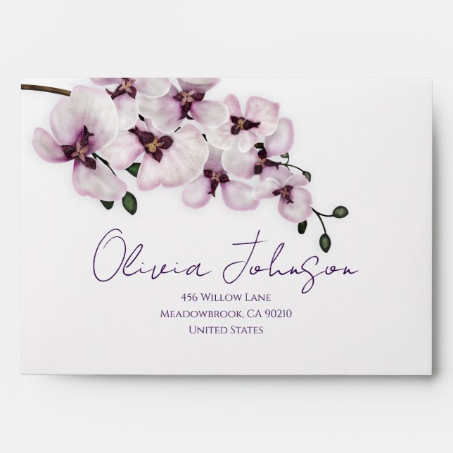 Elegant Orchid  Envelope (Front)